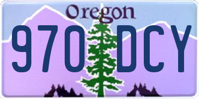 OR license plate 970DCY