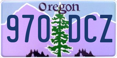 OR license plate 970DCZ
