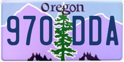 OR license plate 970DDA