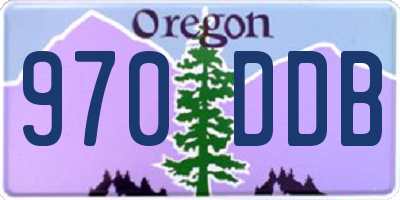OR license plate 970DDB