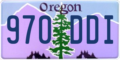 OR license plate 970DDI