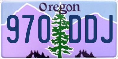 OR license plate 970DDJ