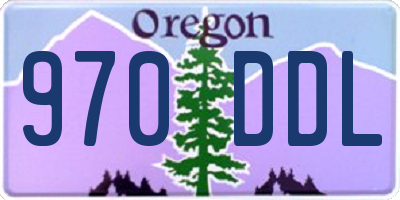 OR license plate 970DDL