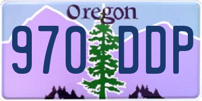 OR license plate 970DDP