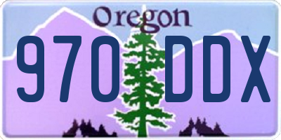 OR license plate 970DDX