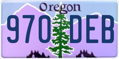 OR license plate 970DEB
