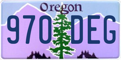 OR license plate 970DEG