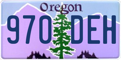OR license plate 970DEH