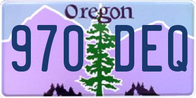 OR license plate 970DEQ