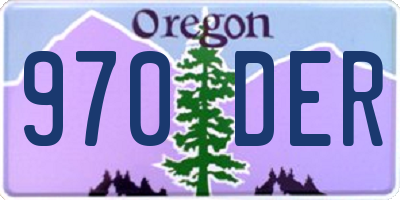 OR license plate 970DER
