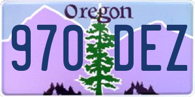 OR license plate 970DEZ