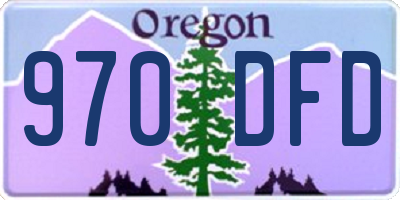 OR license plate 970DFD