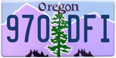 OR license plate 970DFI