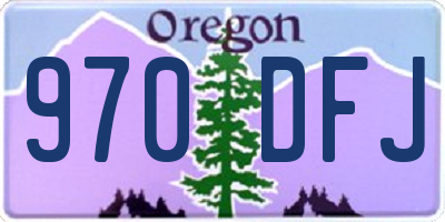 OR license plate 970DFJ