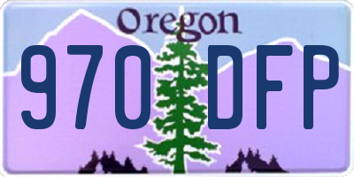 OR license plate 970DFP