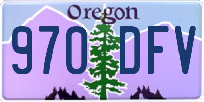 OR license plate 970DFV