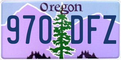 OR license plate 970DFZ