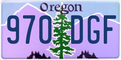 OR license plate 970DGF