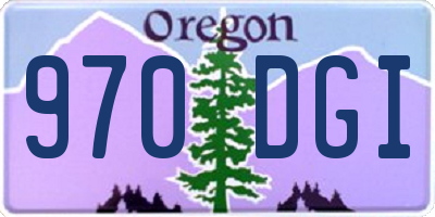 OR license plate 970DGI