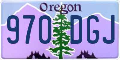 OR license plate 970DGJ