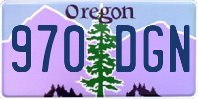 OR license plate 970DGN