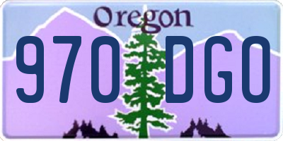 OR license plate 970DGO