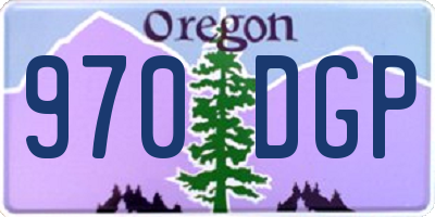 OR license plate 970DGP