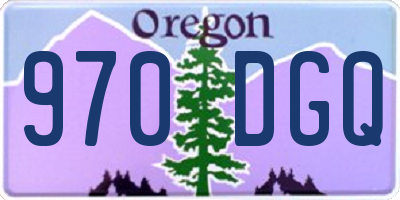 OR license plate 970DGQ