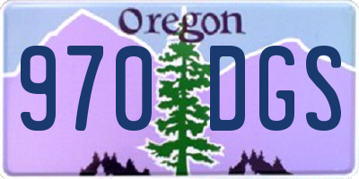OR license plate 970DGS