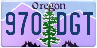 OR license plate 970DGT