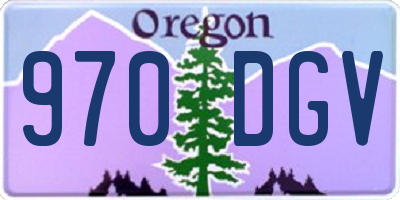 OR license plate 970DGV