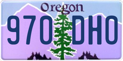 OR license plate 970DHO