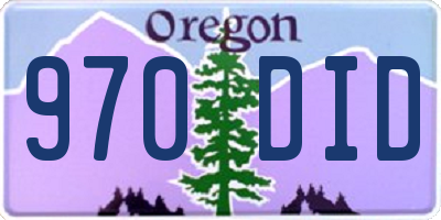 OR license plate 970DID