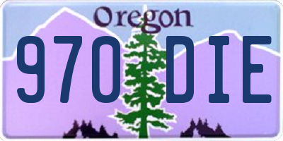 OR license plate 970DIE