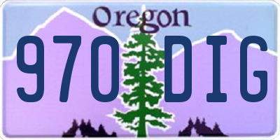 OR license plate 970DIG