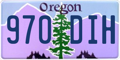 OR license plate 970DIH