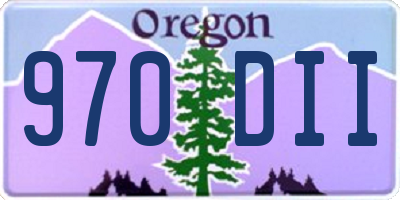 OR license plate 970DII