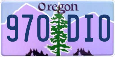 OR license plate 970DIO