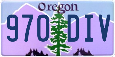 OR license plate 970DIV