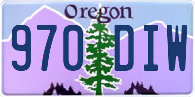 OR license plate 970DIW