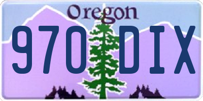 OR license plate 970DIX