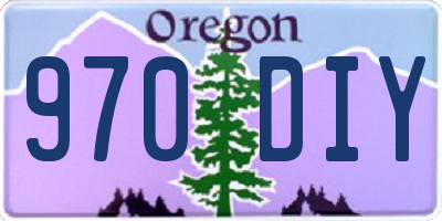 OR license plate 970DIY