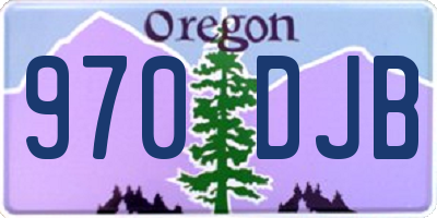 OR license plate 970DJB