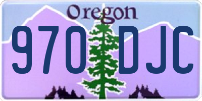 OR license plate 970DJC