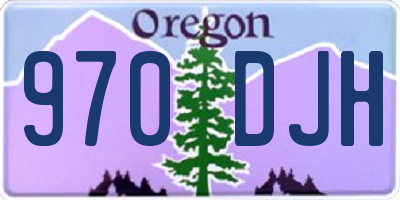 OR license plate 970DJH