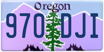 OR license plate 970DJI