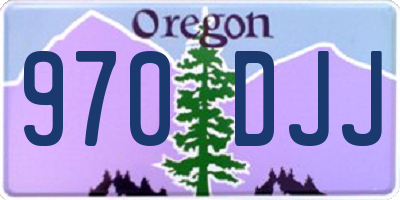 OR license plate 970DJJ