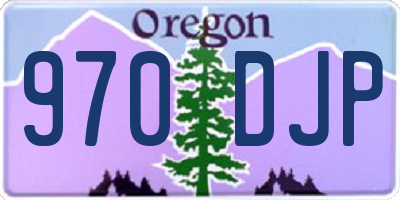 OR license plate 970DJP