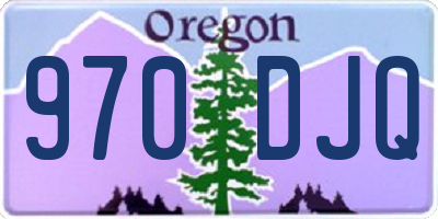 OR license plate 970DJQ