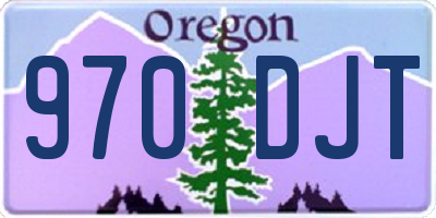 OR license plate 970DJT
